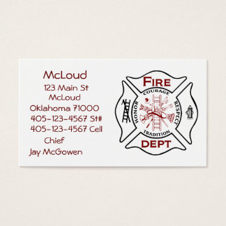 Maltesische Cross-Business Cards Feuerwehr