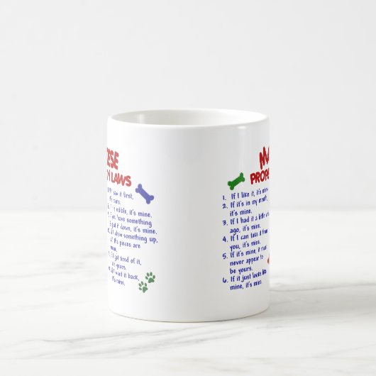 MALTESISCHE Eigentums-Gesetze 2 Kaffeetasse (Mittel)