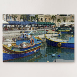 Maltesische farbenfrohe Boote Puzzle