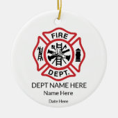 Maltesische Feuerwehr Keramik Ornament (Vorne)