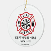 Maltesische Feuerwehr Keramik Ornament (Links)