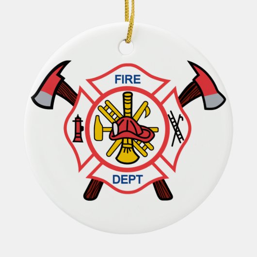 Maltesische Feuerwehr Keramik Ornament (Vorne)