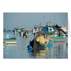 Maltesische Fischerboote Marsaxlokk in Malta