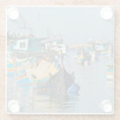 Maltesische Fischerboote | Marsaxlokk in Malta Glasuntersetzer (Rückseite)