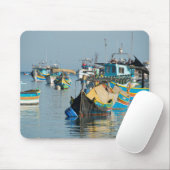 Maltesische Fischerboote | Marsaxlokk in Malta Mousepad (Mit Mouse)