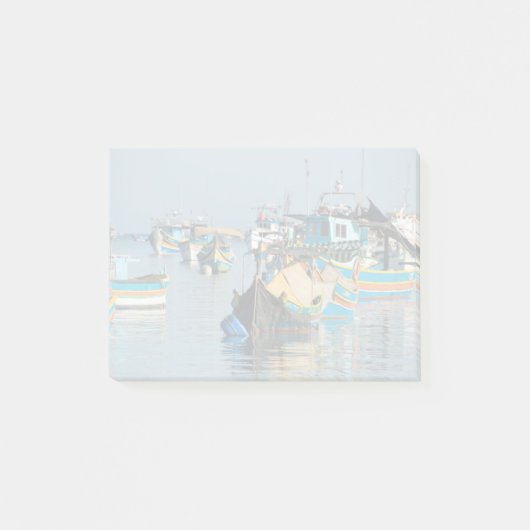 Maltesische Fischerboote | Marsaxlokk in Malta Post-it Klebezettel (Vorderseite)