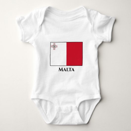 maltesische Flagge Baby Strampler (Vorderseite)