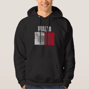Maltesische Flagge, beschädigt, Grafik für Männer  Hoodie
