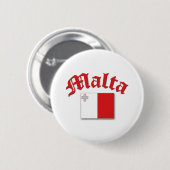 Maltesische Flagge Button (Vorne & Hinten)