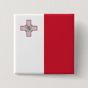 maltesische Flagge Button