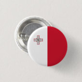 maltesische Flagge, Flagge Maltas Button (Vorne & Hinten)