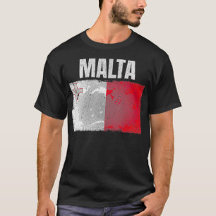 Maltesische Flagge Grafik für Männer Frauen Kinder T-Shirt
