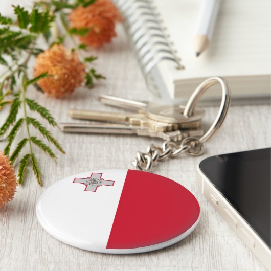 maltesische Flagge Schlüsselanhänger (Seite)