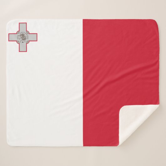 maltesische Flagge Sherpadecke (Vorderseite (Horizontal))