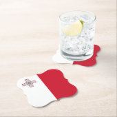 maltesische Flagge Untersetzer (Vor Ort)