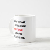 maltesische Frau, großartig Kaffeetasse (Vorderseite Links)