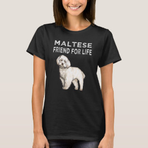 Maltesische Freundin für das Leben und Hunde T-Shirt