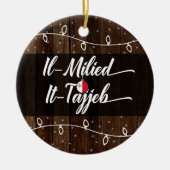 Maltesische frohe Weihnachten IL-Milied es-Tajjeb Keramik Ornament (Vorne)