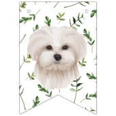 Maltesische Greenery Baby Shower Puppy Bunting Fla Wimpelkette (Zweite Fahne)