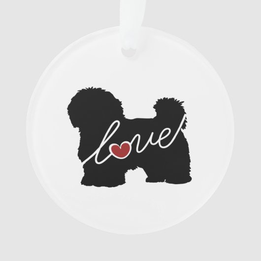 Maltesische/Havanese Liebe Ornament (Vorderseite)