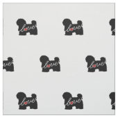 Maltesische/Havanese Liebe Stoff (Muster)