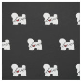 Maltesische/Havanese Liebe Stoff (Muster)