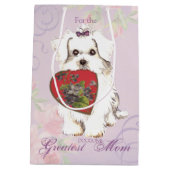 Maltesische Herz-Mama Mittlere Geschenktüte (Rückseite)