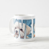 Maltesische Hunde-Liebe Kaffeetasse (Vorderseite Links)