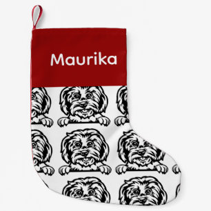 Maltesische Hundesocken Maßgeschneiderte Hundesock Kleiner Weihnachtsstrumpf
