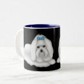 Maltesische HundeTasse Zweifarbige Tasse (Vorderseite Links)