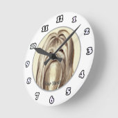 maltesische Hundeuhr Runde Wanduhr (Winkel)