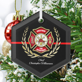 Maltesische Kreuzfeuerwehr-Ornament Ornament Aus Glas