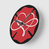 MALTESISCHE KREUZUNG MIT HERZ UND UNENDLICHKEIT RUNDE WANDUHR (Winkel)