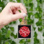 MALTESISCHE KREUZUNG MIT HERZ UND UNENDLICHKEIT SCHLÜSSELANHÄNGER (Hand)