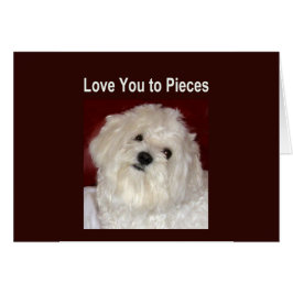 Maltesische LIEBE IHNEN ZU STÜCKskarte - Leere Inn