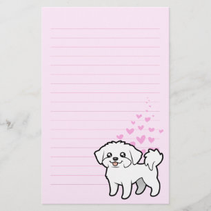 Maltesische Liebe (Welpe geschnitten) Briefpapier