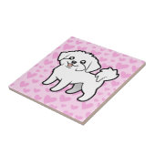 Maltesische Liebe (Welpe geschnitten) Fliese (Seite)