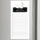 Maltesische Liste der Hunde-Shopping-Listen Magnet Magnetischer Notizblock<br><div class="desc">Liebliche Sachen,  um Tan Dackel Hund mit einem schwarzen Chalkboard Rahmen personalisiert mit Ihrem Namen zu holen.</div>