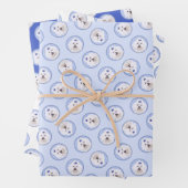 Maltesische Malerei Blue Bow Niedlich Original Hun Geschenkpapier Set (Beispiel)