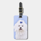 Maltesische Malerei - Niedliche Originalkunst des Gepäckanhänger (Vorderseite vertikal)