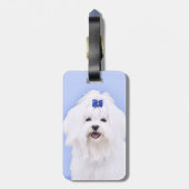 Maltesische Malerei - Niedliche Originalkunst des  Gepäckanhänger (Rückseite vertikal)