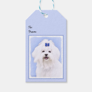 Maltesische Malerei - Niedliche Originalkunst des  Geschenkanhänger