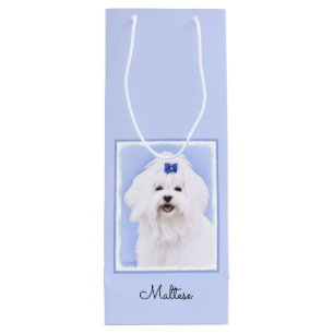 Maltesische Malerei - Niedliche Originalkunst des Geschenktüte Für Weinflaschen