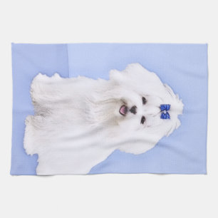 Maltesische Malerei - Niedliche Originalkunst des  Geschirrtuch