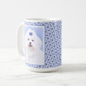 Maltesische Malerei - Niedliche Originalkunst des Kaffeetasse (Vorderseite Links)