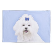 Maltesische Malerei - Niedliche Originalkunst des  Kissenbezug (Rückseite)