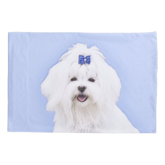 Maltesische Malerei - Niedliche Originalkunst des  Kissenbezug (Rückseite)