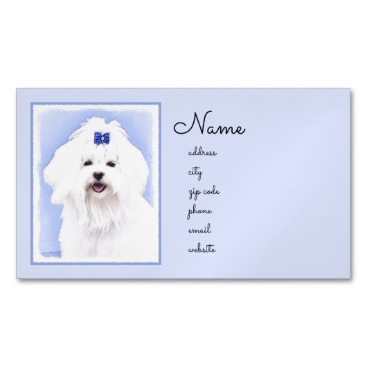 Maltesische Malerei - Niedliche Originalkunst des  Magnetische Visitenkarte (Vorderseite)