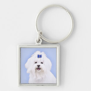 Maltesische Malerei - Niedliche Originalkunst des  Schlüsselanhänger