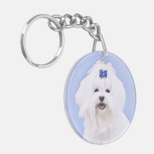 Maltesische Malerei - Niedliche Originalkunst des Schlüsselanhänger (Vorderseite links)